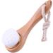 1PC Facial Cleansing Brush Manual Face Brush Bamboo Charcoal Bristles Wooden Handle for Washing Face Pore Exfoliation Wash Makeup Massaging Brush - Buy Online on SooperMarket.com