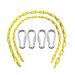Ymeibe Swing Chains (2) Fully Coated for Swing Set with 4 Free Quick Links Anti-Rust Iron Link Chains Playground Kids Tree Swing Seat Accessories and Replacement Support 660 Lb (Yellow)