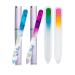 4 Pack Glass Nail Files with Case Crystal Glass Fingernail Files Double Sided Glass Nail File Mixed Color Manicure Set for Gentle Nail Care for Women Girls Christmas Multi-colored 4pcs