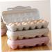 KOMBIUDA 2pcs Anti-Collision Damage Chicken Egg Tray for Refrigerator Egg Fridge Organizers re-usable Grey 30X11X6.5CM - Buy Online on SooperMarket.com