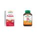 Jamieson Chewable Probiotic 2 Billion Active Cells - Natural Strawberry Flavour & Chewable Vitamin D3 1 000 IU - Natural Tangy Orange 100 Count (Pack of 1)