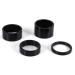 Dioche Bike Headset Spacer, 4Pcs Aluminum Alloy Headset Spacer Set Bike Front Stem Fork Washer 5mm/10mm/15mm/20mm Black
