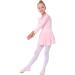 Danswan Toddler Girls Ballet Leotard with Glitter Skirt - Ballet Pink, A3 (Long Sleeve) 4-5T - Buy Online on SooperMarket.com