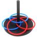 DDJSport Horseshoes & Ring Toss Set - Outdoor/Indoor Sports Game with 4 Throwing Rings, 4 Horseshoes, 1 Stakes, 1 Rubber Mat - Lawn & Camping Fun - Buy Online on SooperMarket.com