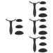 Healeved 4 Sets Eye Shadow Stamp Women Eyeshadow Stamp Makeup Accessory Make up Makeup Tool Black