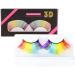 Rainbow False Eyelashes DIY Lash Extension 3D Volume Fake Eyelash Strips Exaggerated False Eyelashes Party Stage Cosplay Accessory for Performance - Buy Online on SooperMarket.com