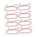 WRITWAA 16 Pcs Buddhist Red Bracelet Dainty Bracelets Red DIY Bracelet Hand Jewelry Woven Bracelets Bulk Bracelets Adjustable Red Braided Bracelets Men and Women Rope Manual Accessories 12x12cmx5pcs Redx5pcs