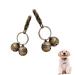 KREDHONG 2 Pairs Extra Loud Cat & Dog Bells Pet Tracker Bells Dog Bells Durable Brass Bells for Pets Collar Charm Pendant Bells for Dogs Cats Harness Training