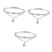 FRCOLOR 3pcs Bracelet for Women Moon Bracelet Gemstone Bracelets Star Hand Jewelry Women Bracelets Crystal Bead Bracelet Womens Bracelets Cuff Bracelet Silver Bracelet Miss Vintage