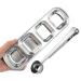 HanryDong Small Animal Stainless Steel Bowl 4 in 1 Hamster Feeder for Water and Food Cage Pet Small Dish for Rabbit/Guinea Pig/Hedgehog/Mice/Chinchilla/Kitten (4 in 1 bowl)