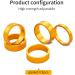 Baluoqi 1-1/8 Carbon Fiber Bicycle Headset Spacer Kit - Titanium Bolt, Aluminum Alloy MTB Road Bike Stem Spacer Set - Yellow - Buy Online on SooperMarket.com