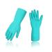 VGO ... 10 pairs Reusable household gloves dishwashing gloves kitchen cleaning gardening nitrile gloves latex -free waterproof (NT2141) L (10 pack) green NT2141