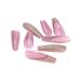 Brishow Long Gold Glitter Press-On Nails - 24 Ballerina Acrylic Pink False Nails for Women & Girls | Premium Quality Artificial Nails - Buy Online on SooperMarket.com