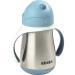 B aba 2-in-1 Baby Bottle & Children's Cup with Straw - 250ml Blue - Easy Open Removable Handles Durable Tritan & Silicone - International Shipping Available - Buy Online on SooperMarket.com