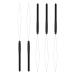 5pcs Hair Extension Loop Needle Threader Pulling Hook Tool and Bead Device Tool Hair Extension Loop Needle Tool for Micro Links Hair Feather Extensions Kit Hair Styling Tools Accessory(Black)