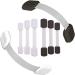 Child Safety Cabinet Locks, Child Proof Latches Locks for Cabinets and Drawers Doors, Baby Proofing Safety Strap Locks for Cupboards, Fridge, Toilet, 8 Packs White & Black