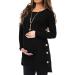 Maternity Dot Print Breastfeeding Hoodie Sweatershirt | Plus Size Nursing Clothes | Maternity Tops for Work | UK Size S-4XL | Promotion Sale - Black - Buy Online on SooperMarket.com