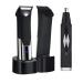 Pub hair cutter for men and women waterproof electrical body razor for men with LED display nasal and ear hair cutters personal careers for groin and bale 2Pcblack