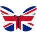 24 Edible Pre-Cut Wafer Butterfly Cake Toppers: Union Jack - Buy Online on SooperMarket.com