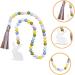 LIFKICH Fringe Decor Ornament Beaded Garland with Tassel Easter Farmhouse Bead Garland Hanging Door Bead Garland Tassel Garland Bead Easter Beaded Garland Wood Rabbit Rope - Buy Online on SooperMarket.com