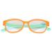 Anti blue light glasses for children computer glasses anti-blue light pebbles frame glasses computer glasses video gaming glasses for children (orange)
