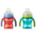 Evenflo Feeding Soft-flo Trainer Sippy Cup with Handle for Growing Baby and Toddler - Red/Teal  5 Ounce (Pack of 2) 2 Count (Pack of 1) Red/Teal