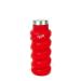 que Bottle | Designed for Travel and Outdoor. Collapsible Water Bottle - Food-Grade Silicone/BPA Free/Lightweight/Eco-Friendly - 12oz (Bonfire Red)