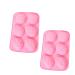 Zerodeko 2pcs Sugar Craft Gum Paste Chocolate Molds Cakesicles Mold Gummy Mold Easter Baking Mold Rabbit Decor Cake Molds Silicone Silicon Cake Chocolate Candies Biscuit Pink