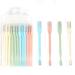 VANANA Nasal Hair Cutter Manual Nose Hair Trimmer 360 Degree Rotate to Clean Double Sided Head Brush Nose Hair Plucker for Women Men with Storage Box (12 Pieces Multicolor) 12 Pieces Multicolor