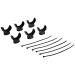 Scuba Choice Scuba Diving Black Regulator Octopus Mouthpieces with Regulator Tie (6-Piece) Perfect for Dive Shops and Dive Resorts