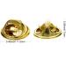 50PCS Brass Metal Pin Backs for Brooch Tie Hat Badge Insignia - Gold | Lapel Pin Backings - Buy Online on SooperMarket.com