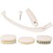 Back Bath Brush with Hanging Hole - 3 Brush Heads Long Curved Handle for Easy Use - Ideal Shower Brush for the Elderly - Buy Online on SooperMarket.com