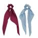 GETACOTA 10 Pieces Hair Scrunchies Bowknot Satin Chiffon Ribbon Elastics - Vintage Ponytail Holder Ties for Women - Buy Online on SooperMarket.com