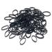 Mytoptrendz BLACK Small Thin Mini Tiny Rubber Bands Hair Elastics Ultra Rubberbands Ponytailers.