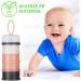 Vicloon Baby Milk Powder Dispenser 4-Layer Portable Storage Container - Gray & Pink | Stackable Pots for Kids Snacks, 120ml per Layer - Buy Online on SooperMarket.com