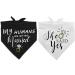 Dog Wedding Bandana Set for Engagement Photos - Pet Scarf Accessories for Dog Lovers - Bridal Shower Gift - Buy Online on SooperMarket.com