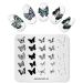 Alexnailart Nail Stamping Plate Butterfly Nail Art Stamp Template DIY Image Template Manicure Stamping Plate Stencil Tools (NA001)