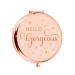 AMBREGRISSUN Graduation Gifts for Women Makeup Compact Mirror Gifts for Girls Sisters Daughter Friends Funny Birthday Valentine's Day Girlfriend Wife Female Pocket Mirror Christmas Stocking Stuffer Rose Gold