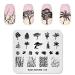 Nail Art Stamping Plate Stamp Template Image Nature Branch Twig Plant Coconut Tree Pattern Nail Art Stamper Nail Polish DIY Tool NA018