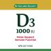 Nature's Bounty Vitamin D3 1000IU Supplement Helps Maintain Immune Function Bones and Teeth 250 Softgels - Buy Online on SooperMarket.com