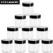 24 Pack 4 oz Clear Plastic Containers with Lids and Labels for Beauty Products - Body Butter Jars, Body Scrubs, Face Creams, Lotions - Buy Online on SooperMarket.com