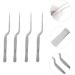 12 Pcs Stainless Steel Tweezers Cleaning Tools Set - Ceramic Plant & Cloud Clamp, Earwax Cleaning Tool Kit - Silver Detergent Ear - 16X1.5X1.3CMx3pcs - Buy Online on SooperMarket.com