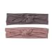 Scünci Soft Knot Headwraps in Neutral Mauve and Dark Grey, 2 Count Mauve, Dark Grey