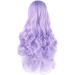 YEESHEDO 32 Long Wavy Curly Cosplay Wig with Bangs - Light Purple Synthetic Hair for Women & Girls - Heat Resistant Costume Wig for Anime Halloween Party - Buy Online on SooperMarket.com