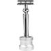 Qkiss Round Mustache Shaver Brush Base Razor Shaving Brush Stand Zinc Alloy Holder Stable(02#Silver Circle) - Buy Online on SooperMarket.com