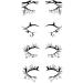 4 Pairs/set Halloween Eyeliner Stickers Eye Shadow Lining Stickers Halloween Eye Shadow Stickers Kit for Women Style2
