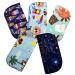 1 Ply Printed Flannel 8x8 Inches Little Wipes Set of 5 Summertime Fun