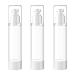 TIANZD 3Pcs Empty 100ml Transparent Airless Pump Bottles Refillable Clear Travel Vacuum Lotion Pump Containers for Cosmetic Foundation Lotion Gel - No Straw Required