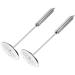Hemoton Carrot Cookware 2pcs Potato Masher Stainless Steel with Fine Mesh Platter Fruit Cooking Tools for Bead Fruits Yams Baby Food (Silver) Garlic Smasher Press