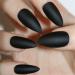 Fat-catz-copy-catz 24x Full Coverage Smooth Matte Stiletto pointed False Fake salon Nails Makeup (24x Matte Black Nails) - Buy Online on SooperMarket.com
